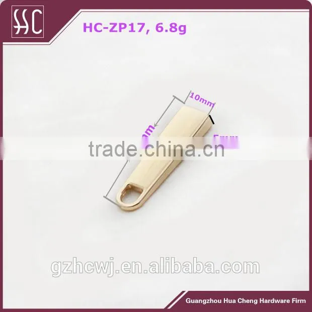 gold zinc alloy zipper puller,metal zipper puller slider for handbag accessory