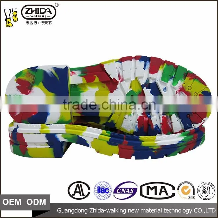 Fashion rubber material shoe soles for men with customized size