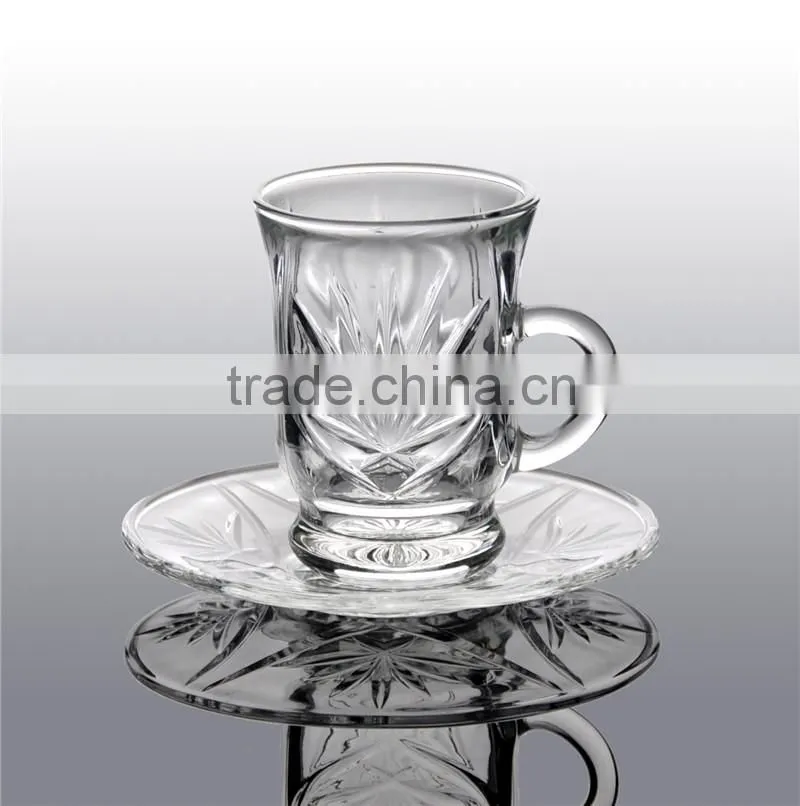 Factory Price Personlized Crystal Cup and Saucer