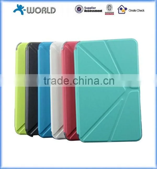 Origami Stand Leather Case for Samsung Galaxy Tab A 7.0 with Fingerprint Resistance Matt Back Case
