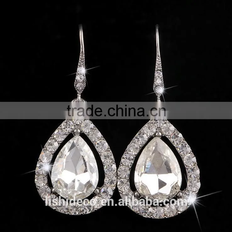 2016 High Quality Fashion Brass Simple Earring Designs Cubic Zirconia Earrings Jewelry