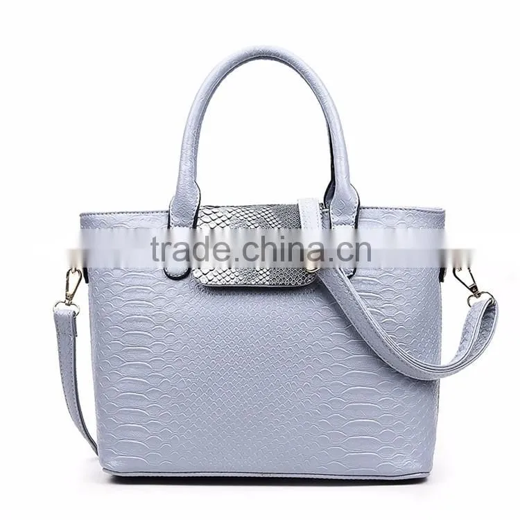 China Wholesale Fashion 3 in 1 Hand Bag Purses Snake Skin Leather Set handbags for lady