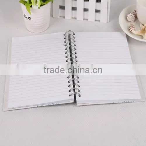 hard cover notebook with double metal ring
