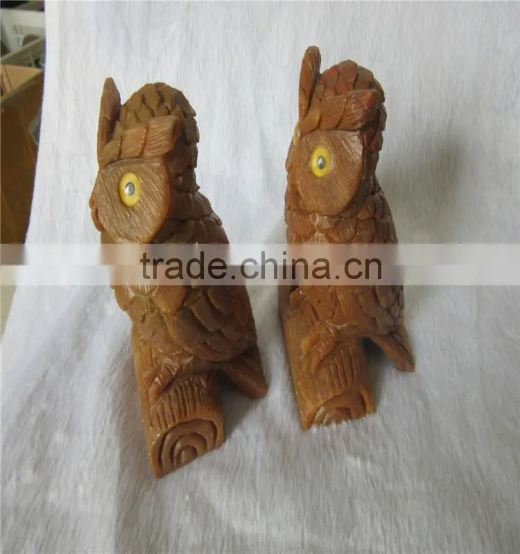 Factory direct customized quartz crystal colorful owl for home decor