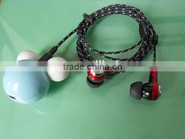 Lovely cartoon braid cord earphone&earbud for promotion