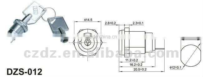 warm air blower switch/cylinder push lock,electronic key lock switch,on-on on-off electric Keylock Switches