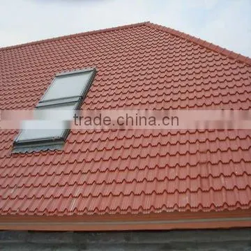 green aluminum zinc coated tile in construction
