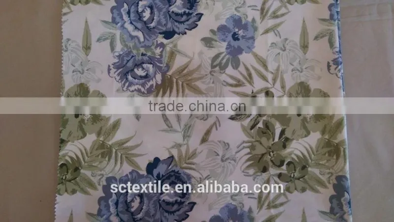 98%Cotton 2%spandex Stretch Cotton Flower Printing Twill Woven Fabric 32x32+40D/170x65