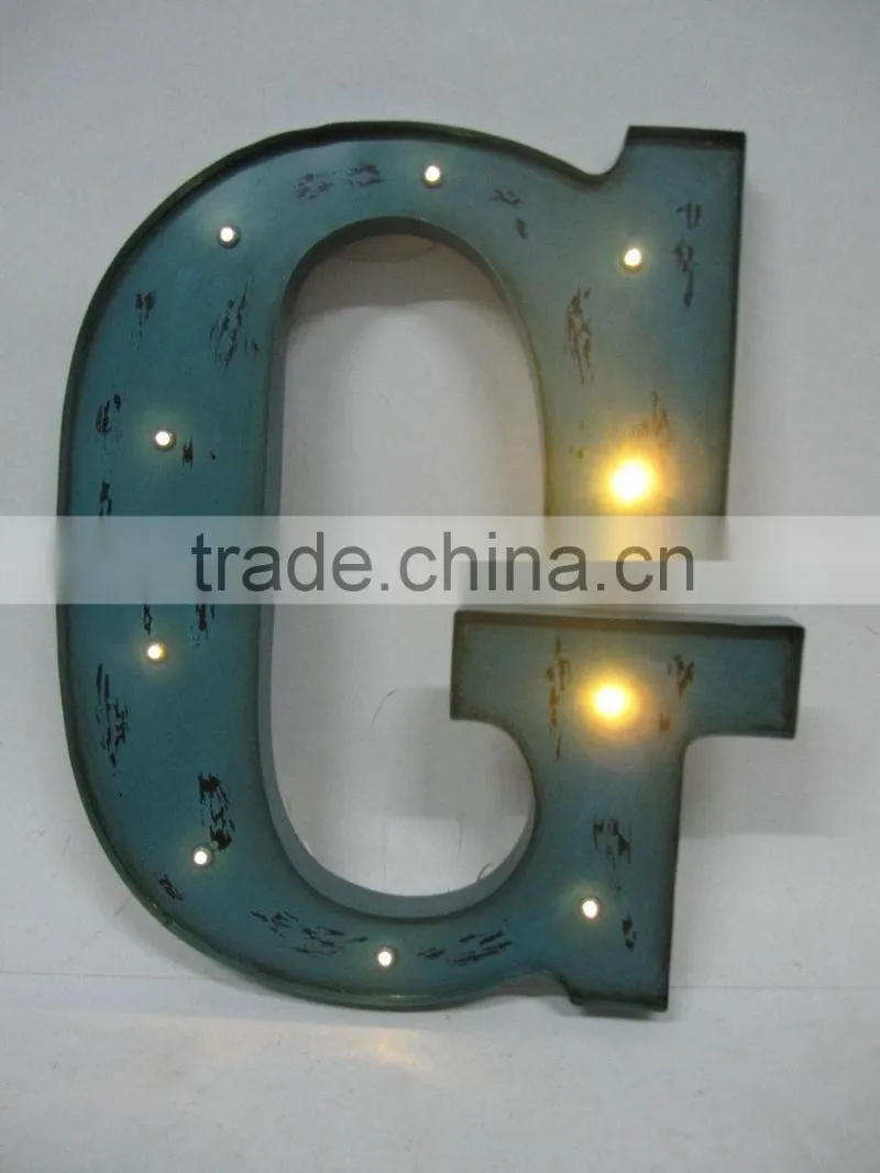 Vintage decorative LED Marquee Metal Love sign