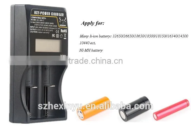 HXY lcd dual slot multifuctional charger US/EU plugs with car charger