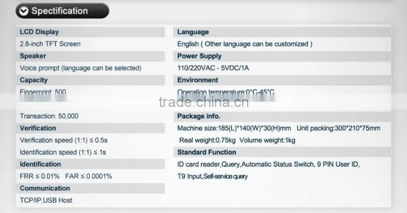 Electronic time clock RFID timing systems fingerprint attendance