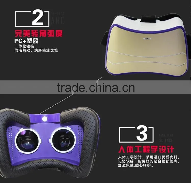5inch 1280*780 Android 4.4 Quad core all in one VR 3D Glasses headset