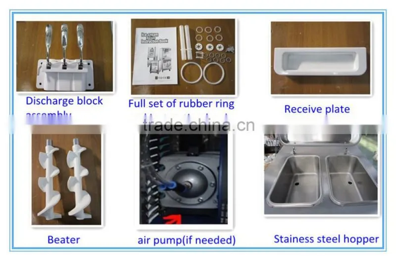 Jiangmen GONGLY factory supply 3 flavor ice cream making machine