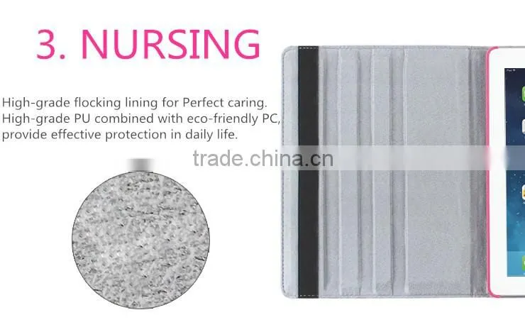 Multipul Color Choices PU Leather Case for IPad Air for ipad mini litchi grain leather cover