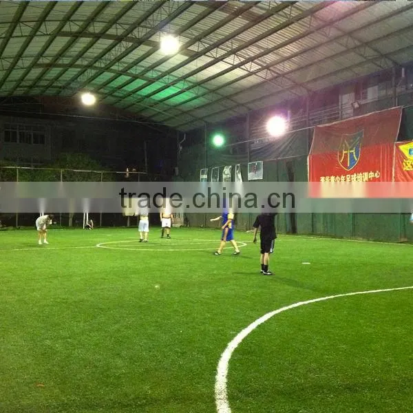 Good synthetic sports grass in basketball field