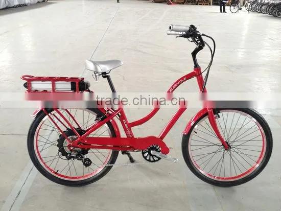 36V500W rear powered beach cruiser electric bike with battery for sale man type