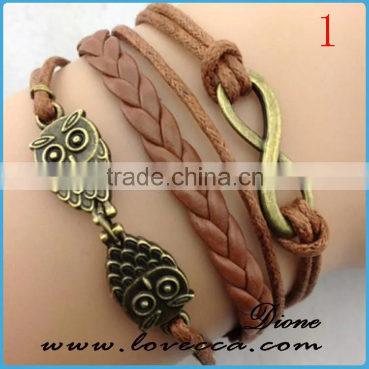 Hotsale item can DIY customized mens soft leather bracelet wholesale