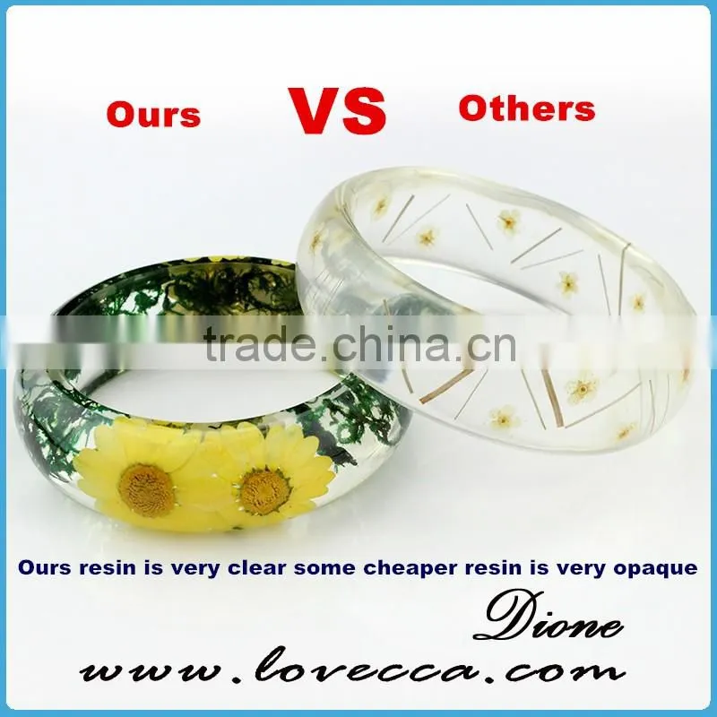 2016 Fashion New Design Wholesale Alibaba Customized Clear Resin Bangle