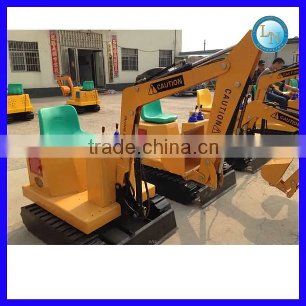 Lino 1.5KW outdoor amusement park equipment kids ride mini digger rides mini excavator for sale