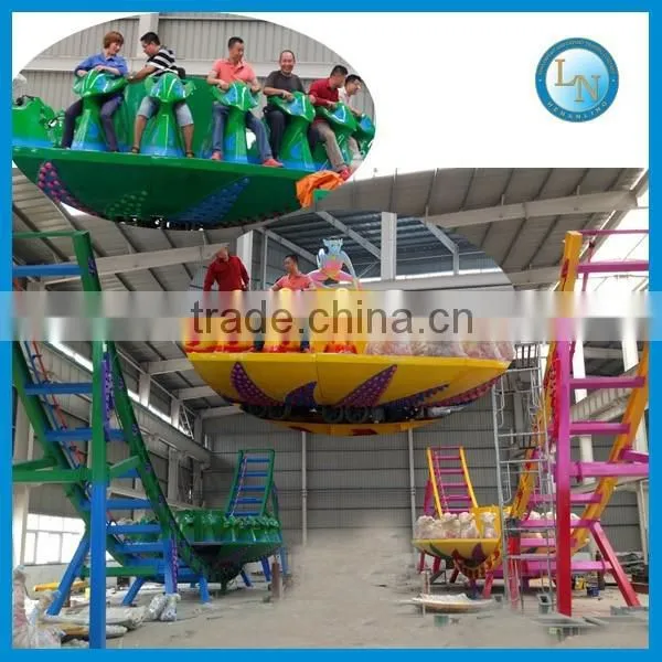 Outdoor amusement park equipment for adults! LINO amusement park sliding rides flying ufo rides for sale
