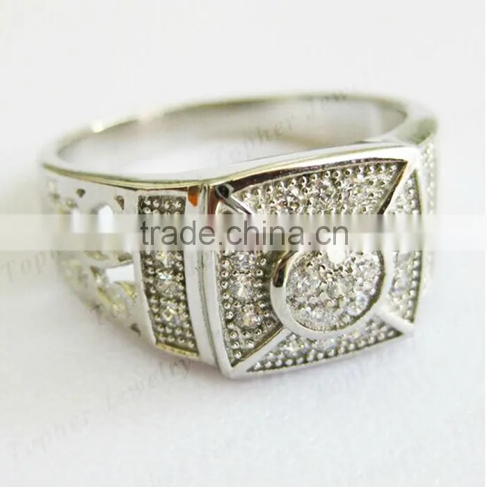 High Quality Fashion Design Tanishq Silver Jewellery Mens Stone Rings