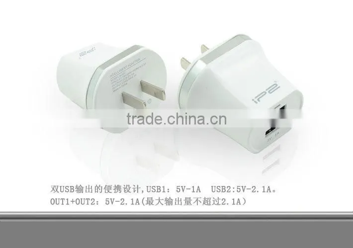 CE FCC RoHS Certificates USB Ma output 5V 2A home charger 2 usb port very fast charging For iphone6 5 5s 4s 4 For Andriod Phone