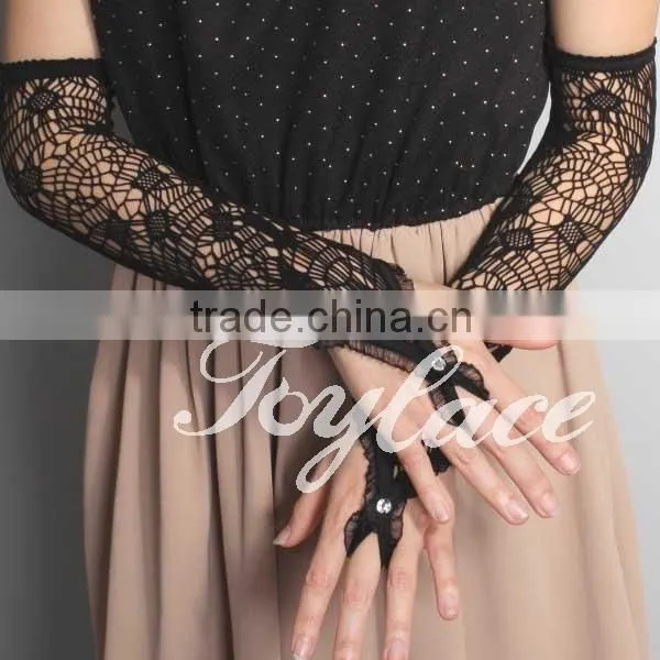 Opera length custom fingerless gloves