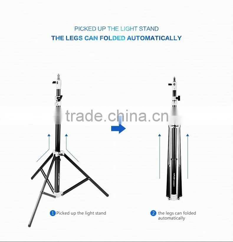 Professional refined aluminum tube light stand for photo studio flash umbrellas reflector