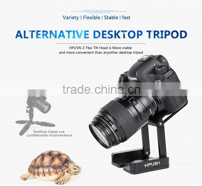 Factory supply HPUSN ultimate camera head solution photography studio camera tripod Z aluminum pan & tilt flex tilt headball