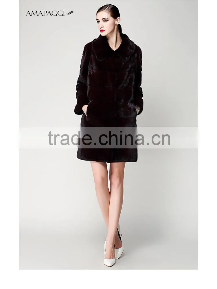 Factory custom made fur coat mink
