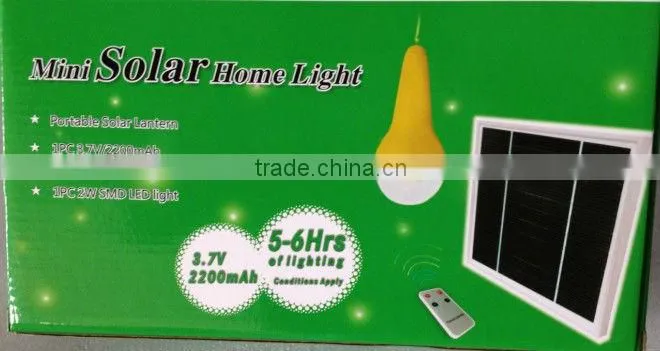 Mini solar emergency light with remote controller