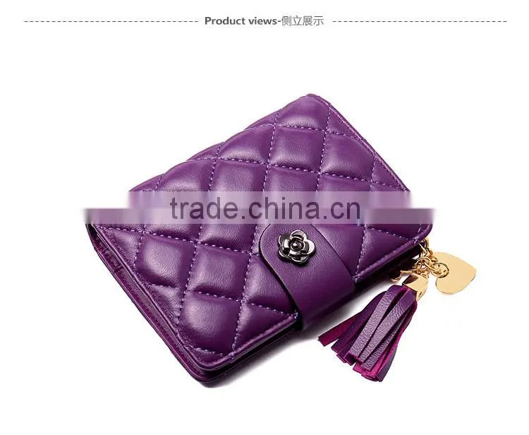 fancy design leather women wallets hand purse eleagence