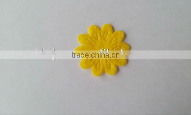 unique embossed collar applique/plant embossed label/embossed Decorative Flowers & Wreaths