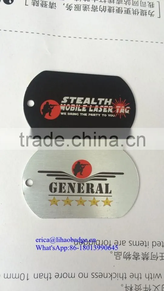 Aluminum silkscreen printing ID dog tag