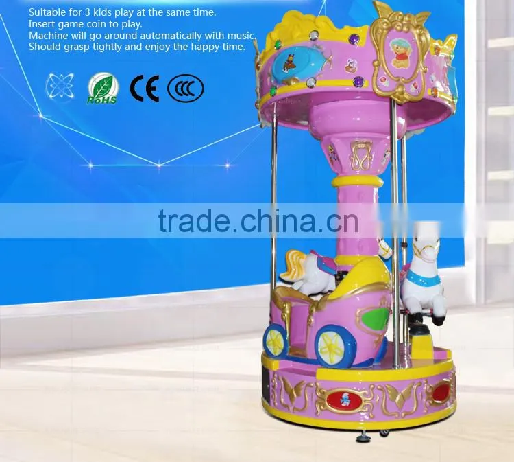 Funshare 2015 Cute Mini Fairground Rides Small Carousel For Sale Merry Go Round Carousel Machine