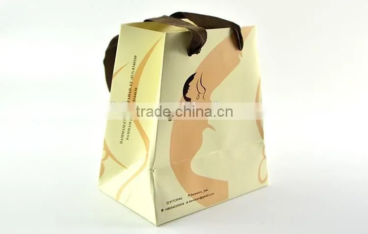 Custom Logo Printed brown craft gift shopping paper bag Wholesale