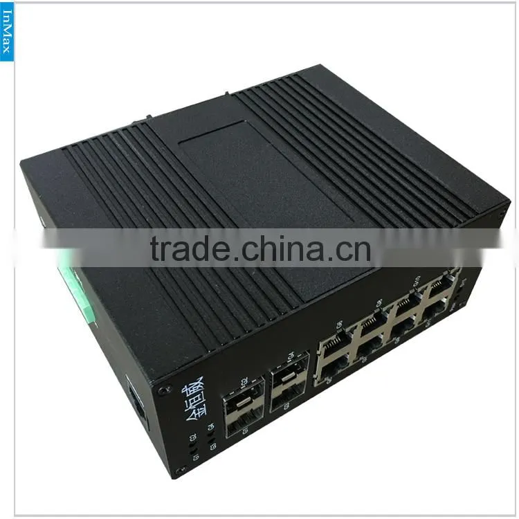 4x1000M FX(SFP Slot) + 8x10/100/1000MBase TX Full Gigabit Industrial Switch IP-Camera, Intelligent Transportation i712A