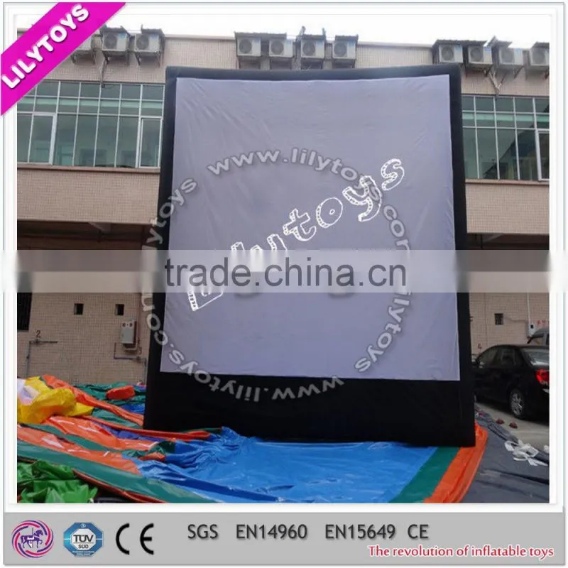 Popular stpye inflatable screen/durable screen with strong nylon PVC coat 2015