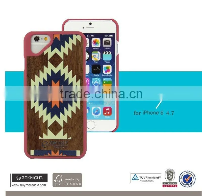 Mobile accessories laser engraving custom design Plastic frame wooden cell phone case for iphone 6s case wood factory price