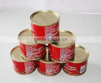 Tomato paste in cans and drum