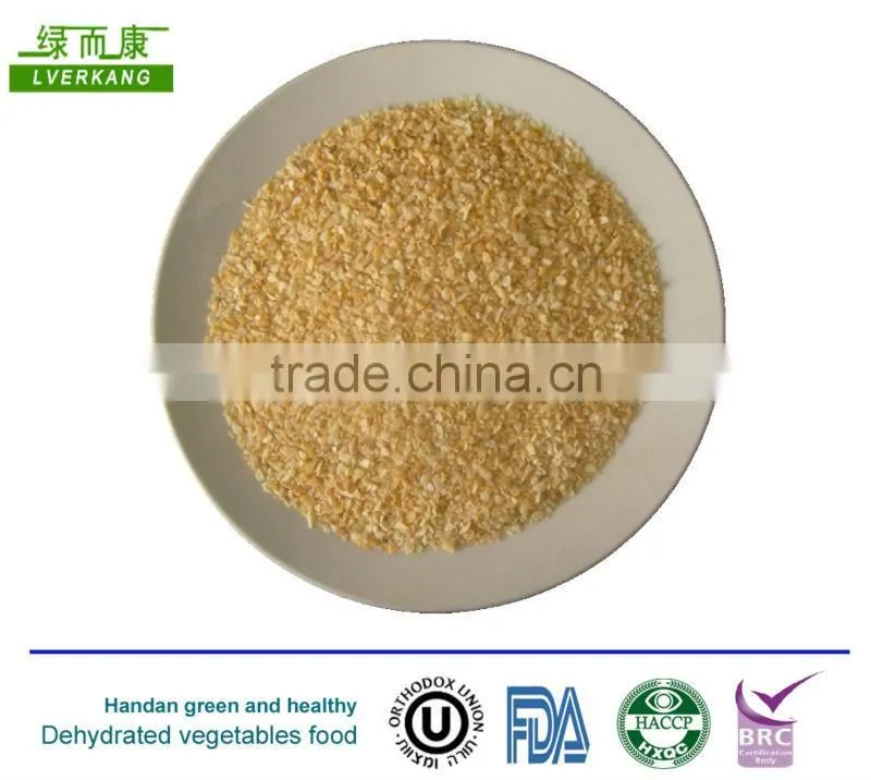 Minced dried garlic, garlic granules, dehydrated garlic particle shape