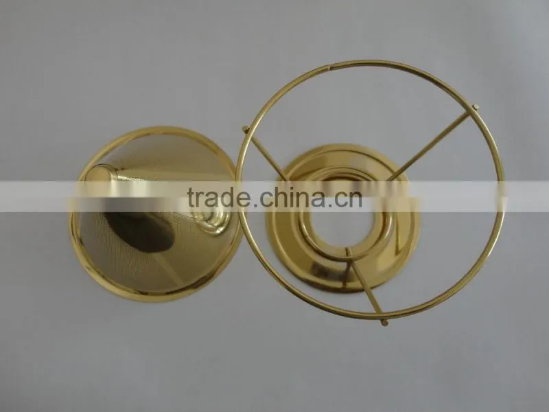 Gold color reusable coffee filter