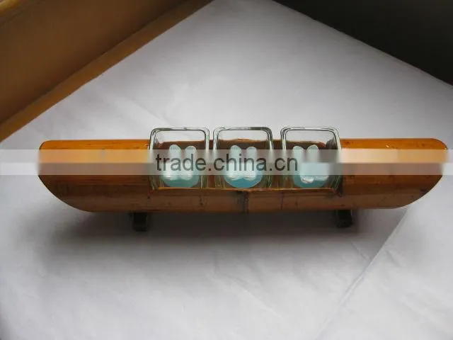 bamboo candle holder