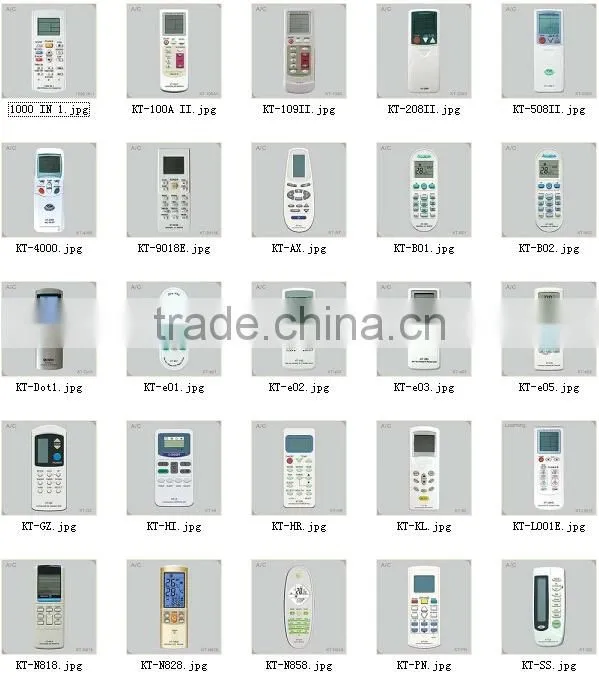 Colorful universial air conditioner remote control KT-9018E