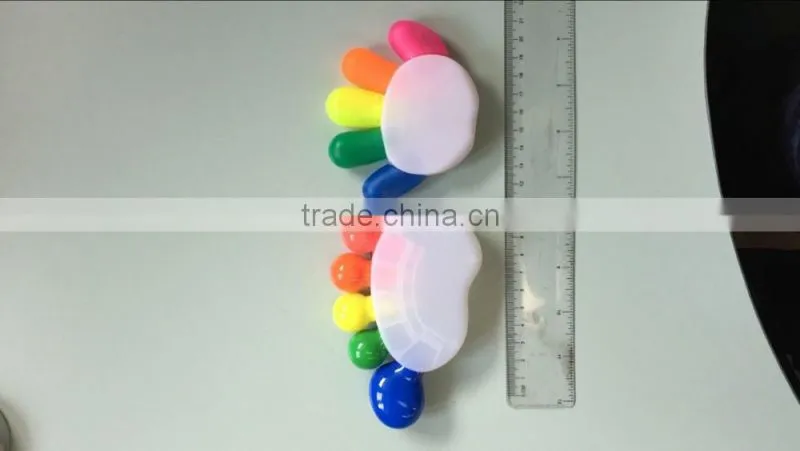2016 new colorful and siliver liquid promotional highlighter marker pen set