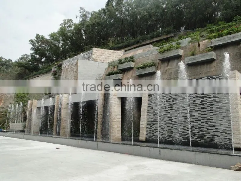 Wall waterfall fountain in guangzhou city