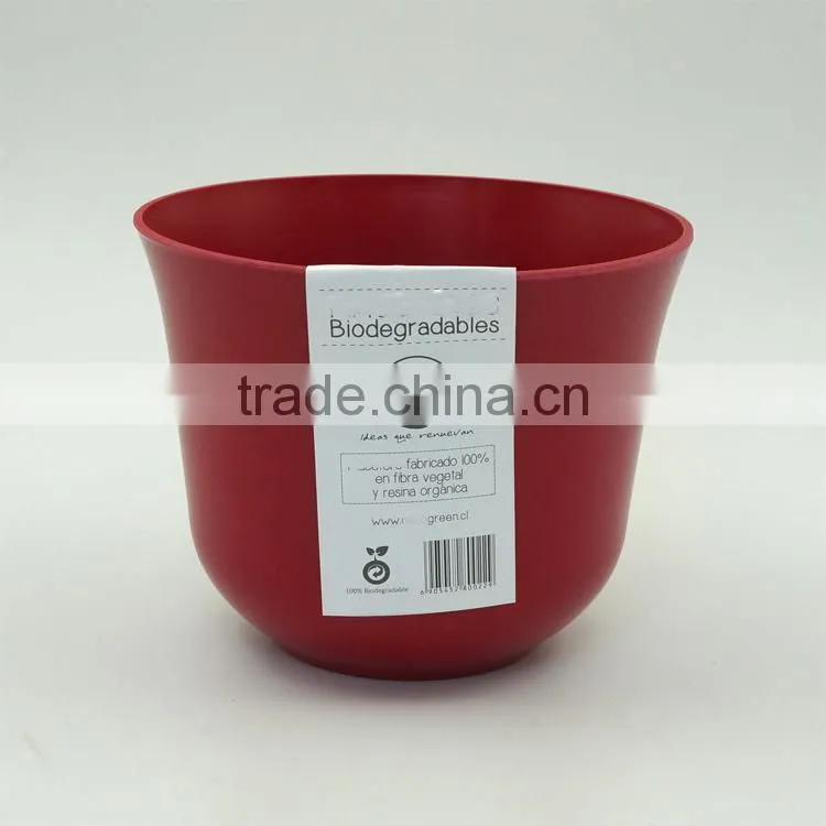 Plain environmental-friendly biodegradable bamboo plant pots