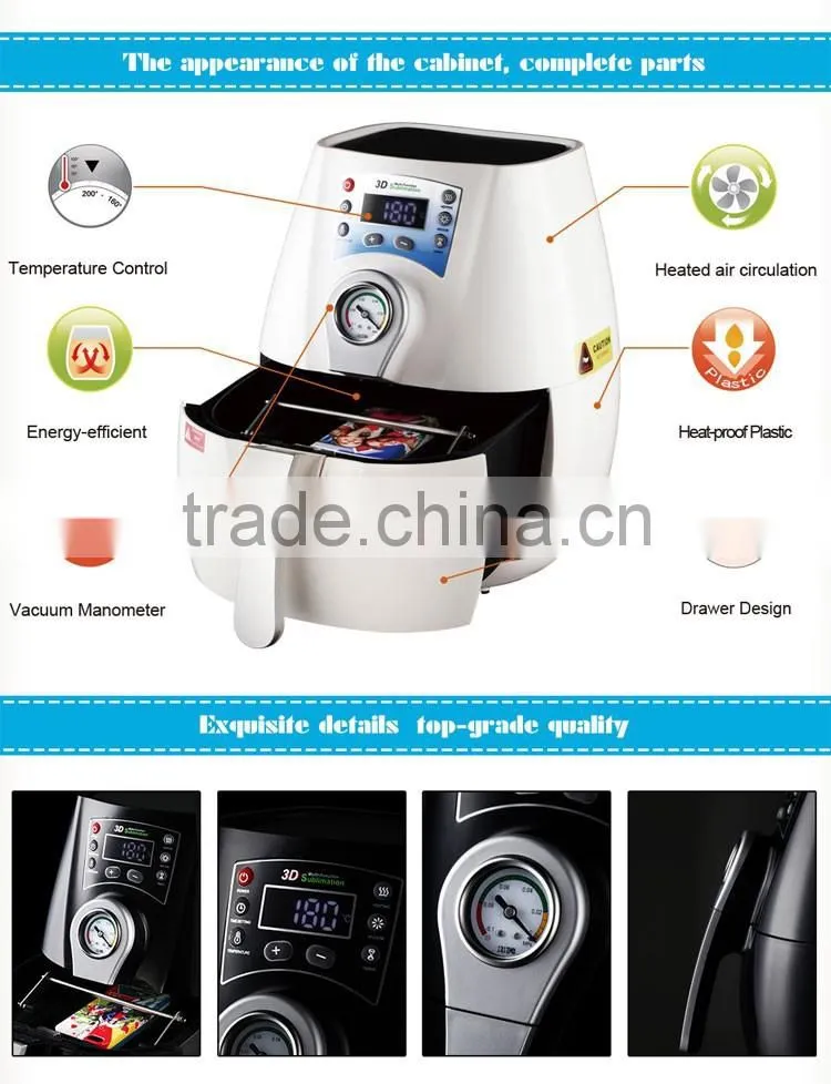 combo set heat sublimation transfer 3d mini vacuum machine