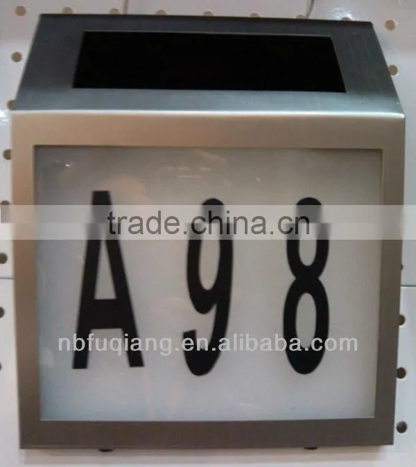FQ-133 Useful and Environmental led solar power of house numbers led solar power address numbers light