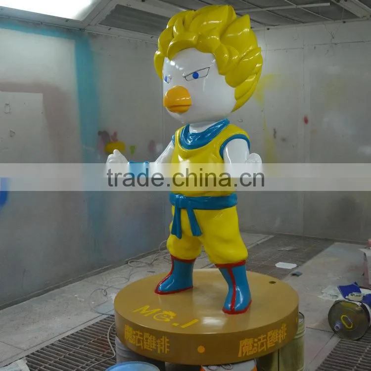 Fiberglass cock cartoon statue